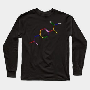 Ibuprofen Molecule Rainbow Chemistry Long Sleeve T-Shirt